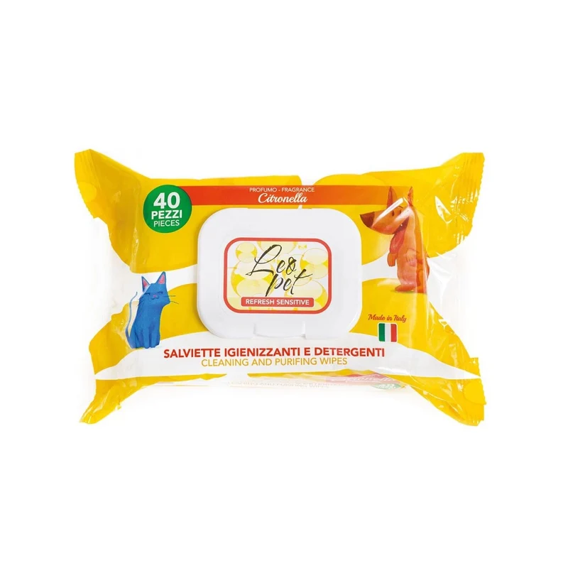 Salviette Igenizzanti Citronella E Clorexidina 40pz