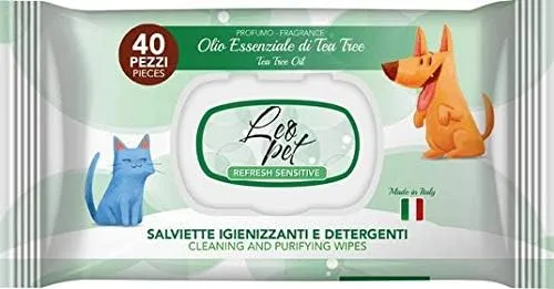 Salviette Igenizzanti Olio Essenziale Di Tea Tree 40pz