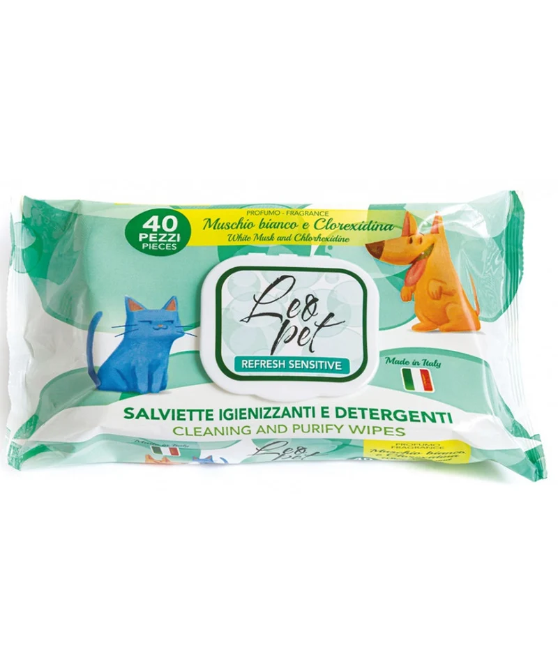 Salviette Igenizzanti Muschio Bianco E Clorexidina 40pz