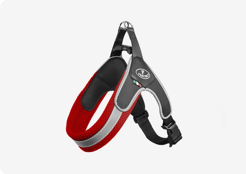 PETTORINA AIRSOFT PVC/MESH/POLYP.TG.4,CM 50-60 ROSSO