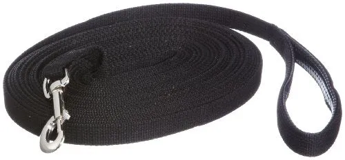 GUINZAGLIO.per la CACCIA,15m/20mm,NERO