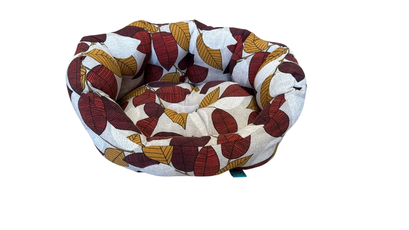 CUCCIA SANTORINI RED LEAVES 55X45X21H CM CUSC. ESTR.