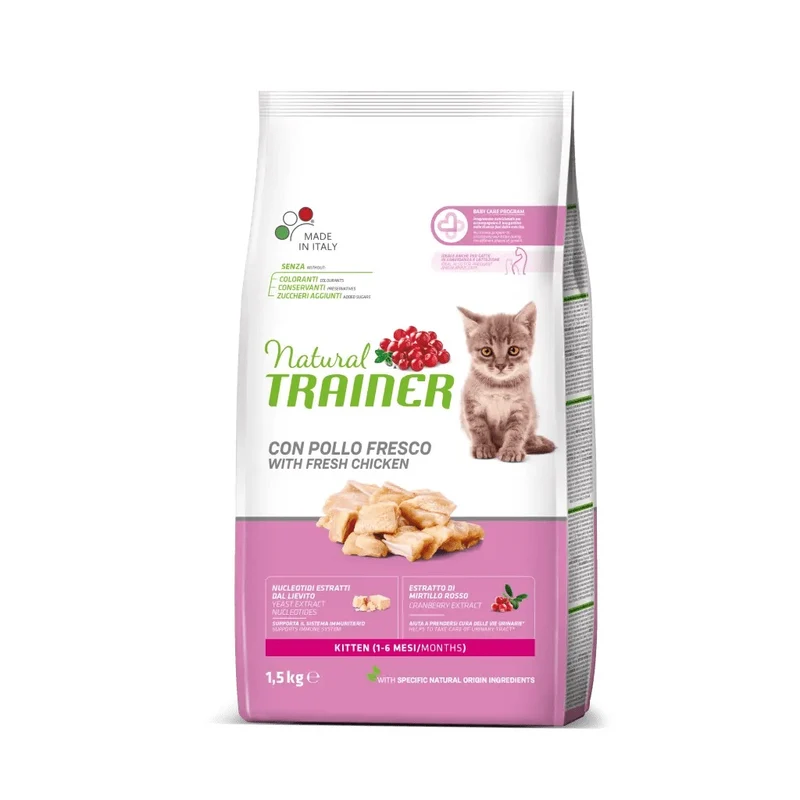 TRAINER GATTO NATURAL KITTEN POLLO 1,5 KG