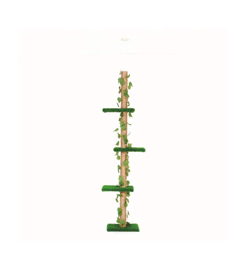 Tiragraffi per Gatti Edera Verde a Soffitto - Altezza 230 cm