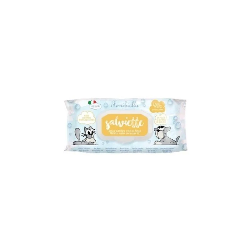Salviette Igienizzanti Cani e Gatti Acqua Micellare e Argan - Box