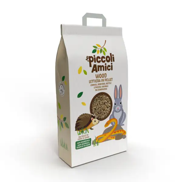 Piccoli Amici Cubetto Wood Lettiera in pellet per piccoli mammiferi