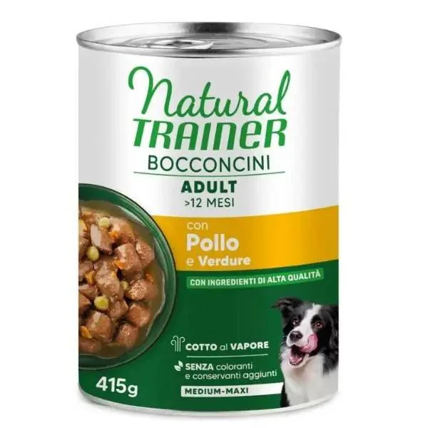 NATURAL TRAINER DOG MED/MAX BOCCONCINI POLLO 415g