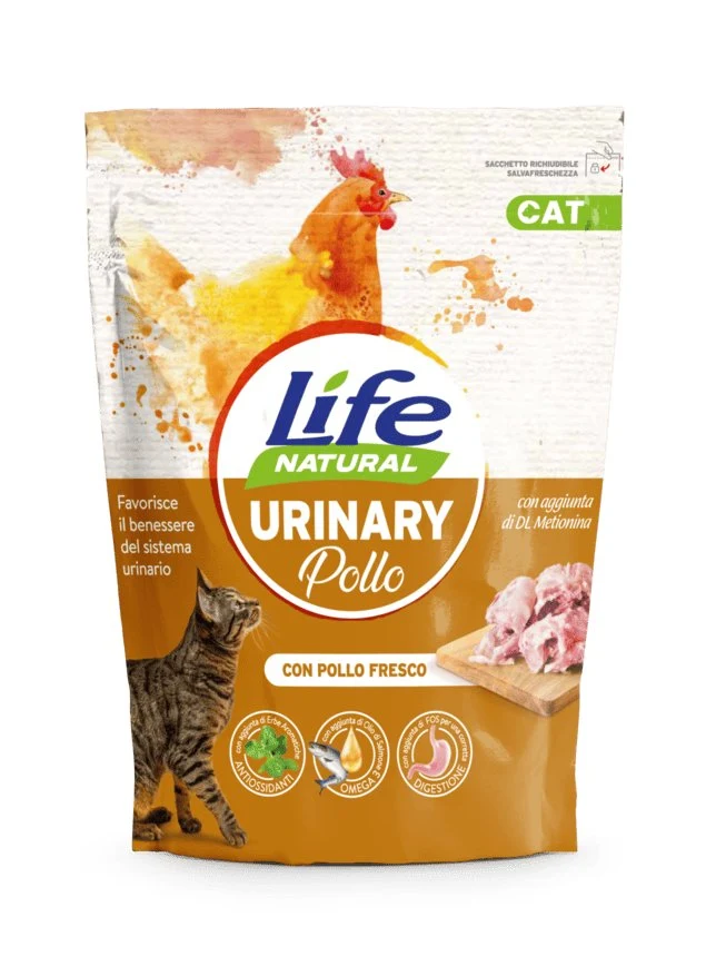 Lifecat Urinary Pollo - Crocchette per Salute Vie Uninarie Gatto - 800 g
