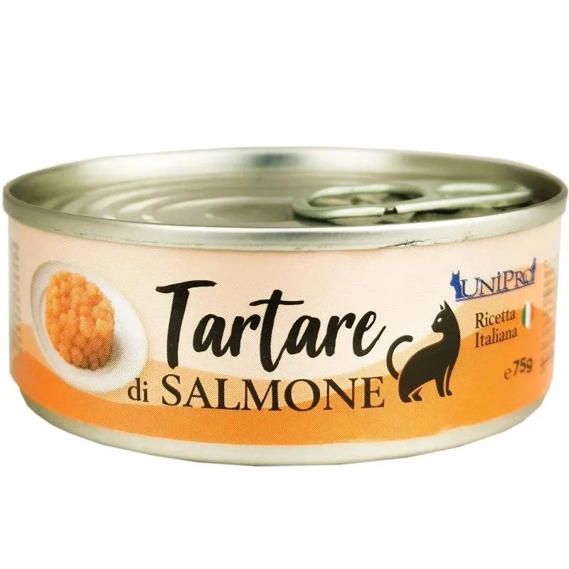 Unipro Tartare di Salmone - Alimento Umido Monoproteico Gatti - 75 g