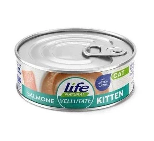 Lifecat Le Vellutate Kitten Salmone - Crema Umida per Gattini - 70 g