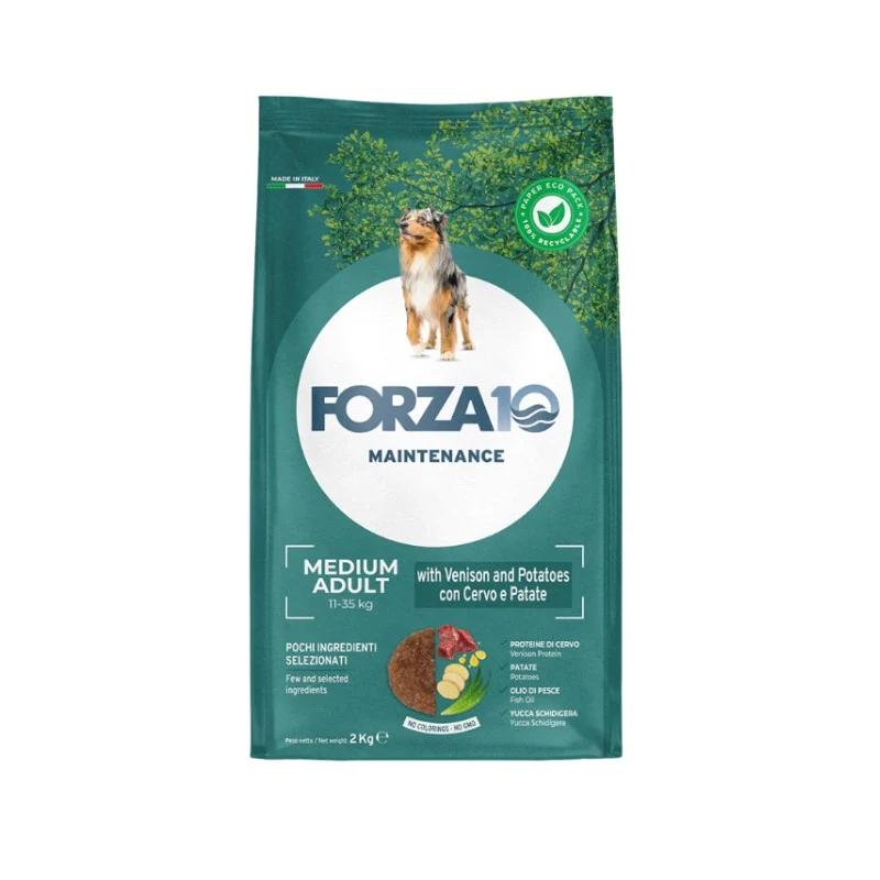 Forza 10 Maintenance Adult Cervo e Patate - Crocchette per Cani - 2 kg