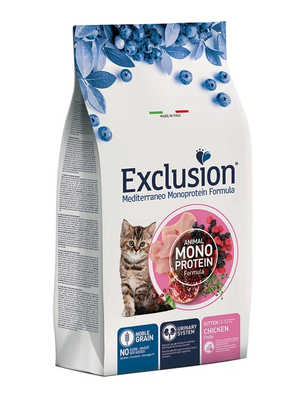 Exclusion Gatto Mediterraneo Kitten Pollo 1,5 kg