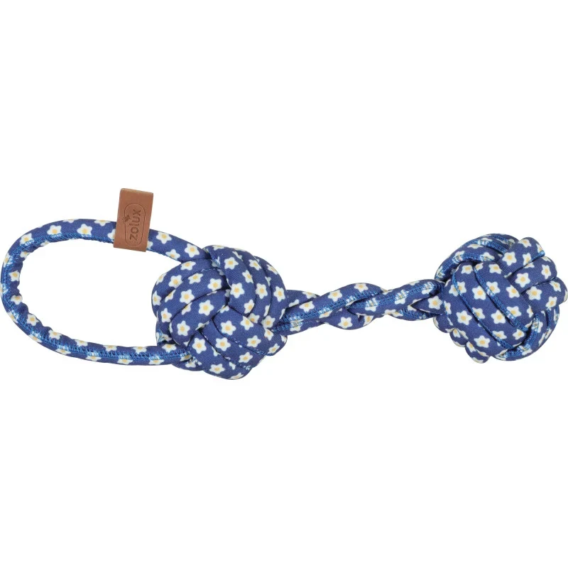 Gioco per Cani Fiore Blu Modello Manubrio in Tessuto - 29 cm