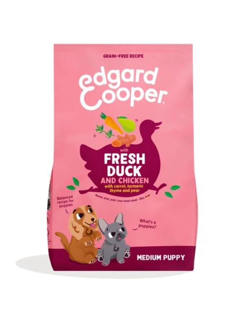 Edgard & Cooper Puppy Anatra e Pollo - Crocchette per Cuccioli - 1 kg