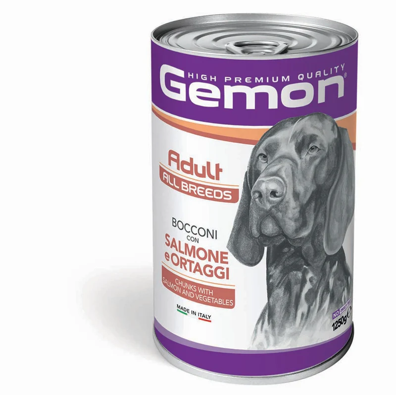 Gemon Cane Bocconi Adulto All Breeds Salmone & Ortaggi Lattina 1250 g