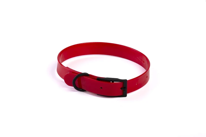 Collare Riflettente per Cani in Biothene Rosso - 2,5x60 cm