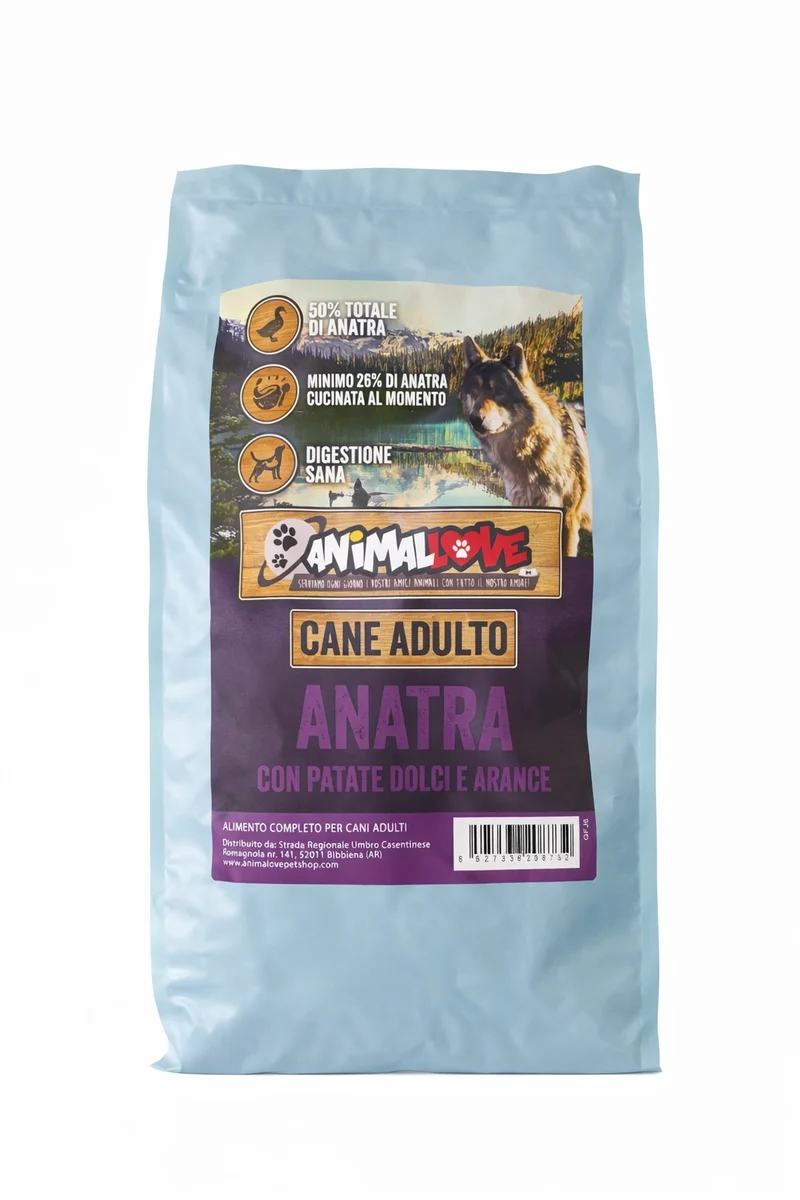 Animalove Grain Free Anatra e Patata Dolce - Crocchette Cani - 6 kg