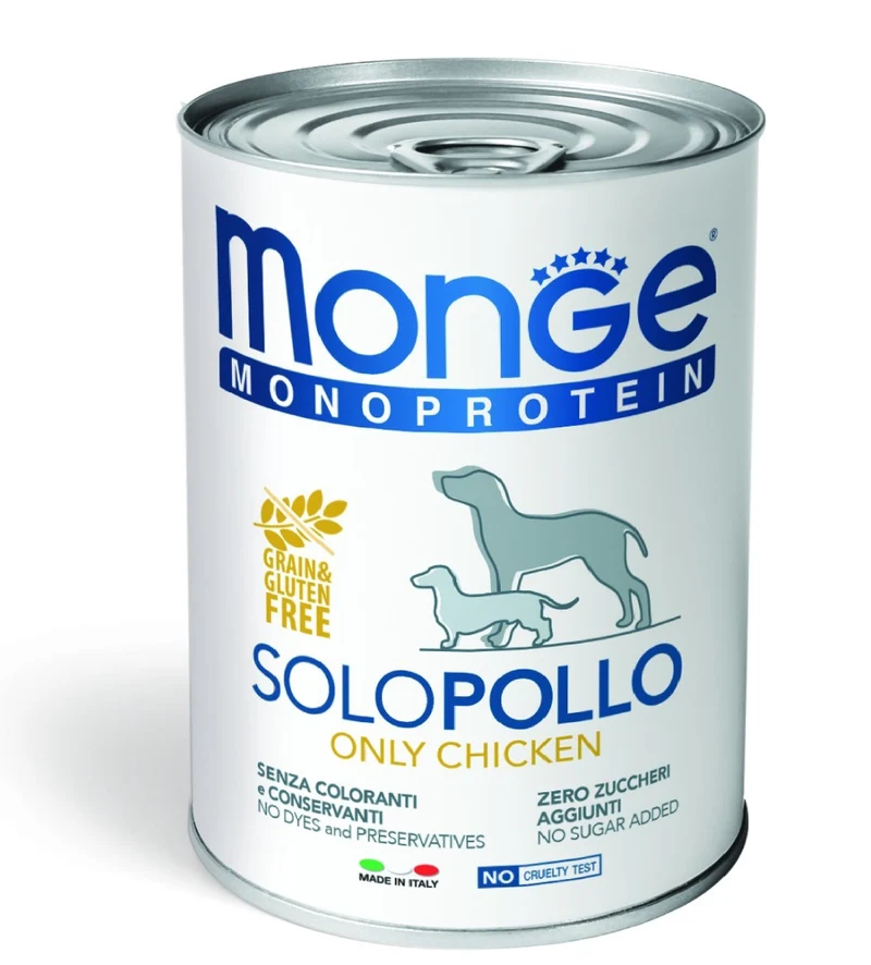 Monge Cane Monoprotein Lattina Adulto Solo Pollo 400 g