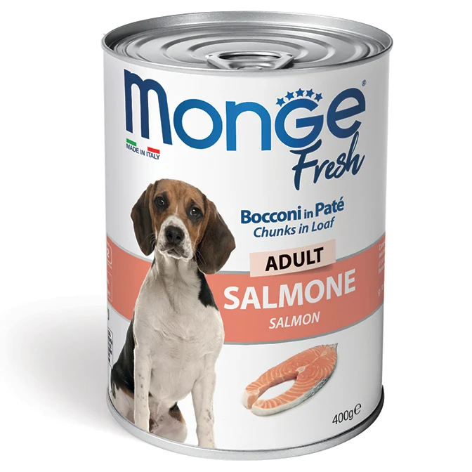 MONGE CANE FRESH LATTINA ADULTO SALMONE 400 GR