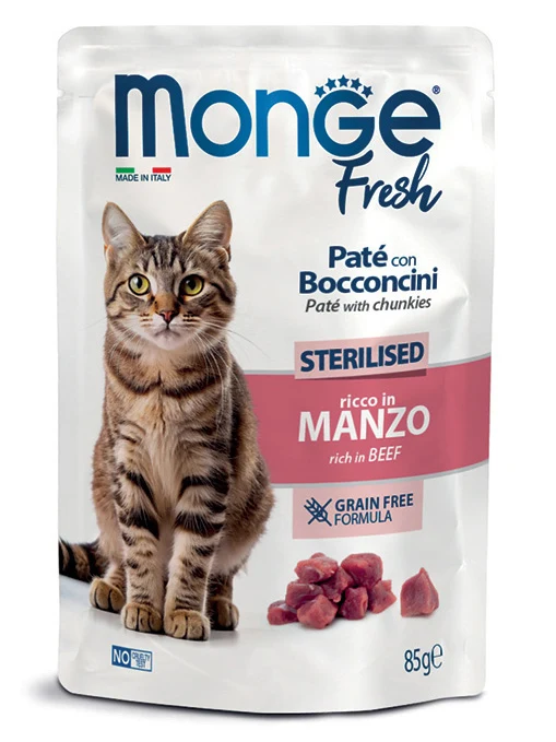 Monge Gatto Fresh Busta Adulto Sterilizzato Manzo 85 g