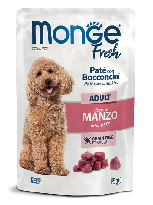 Monge Cane Fresh Busta Adulto Manzo 85 g