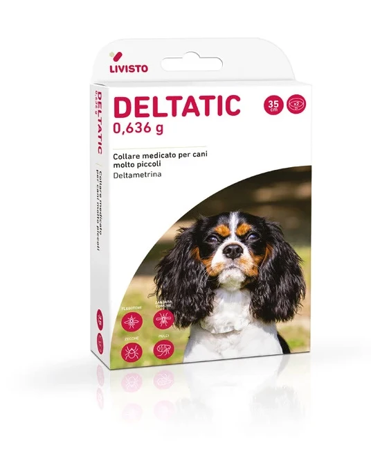Deltatic Collare Antiparassitario per Cani Piccoli (0-5 kg) - 35 cm - 2 pz