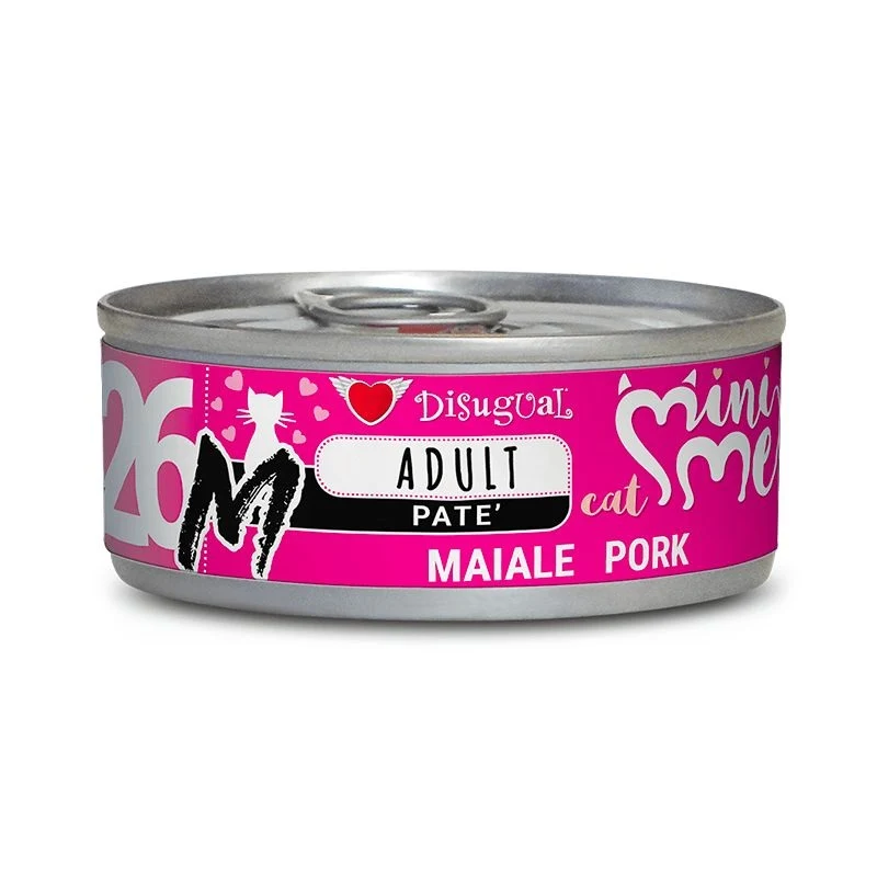 Disugual Gatto MiniMe "M" (26) Adulto Monoproteico Maiale Lattina 85 g