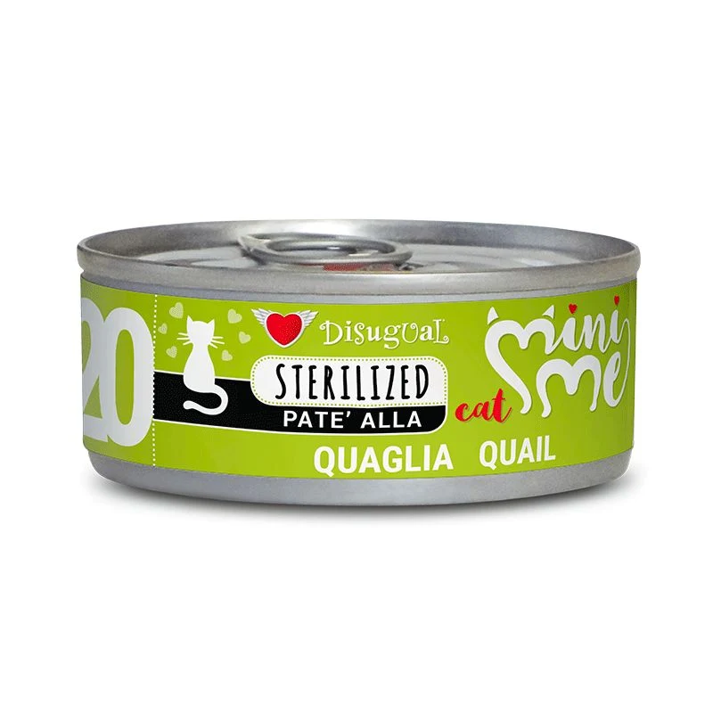 Disugual Gatto Minime (20) Adulto Sterilizzato Quaglia Lattina 85 g
