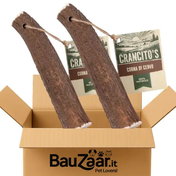 Bundle convenienza: Crancito's Corna di cervo snack naturale per cani Medium