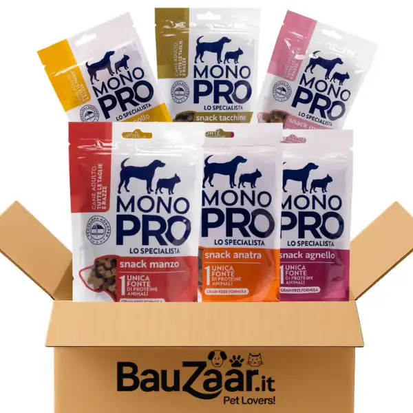 Bundle convenienza: Monopro snack per cani Grain Free 600 gr multigusto carne