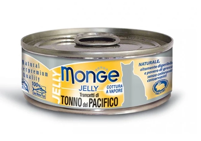 MONGE GATTO JELLY LATTINA ADULTO TRANCETTI DI TONNO 80 GR