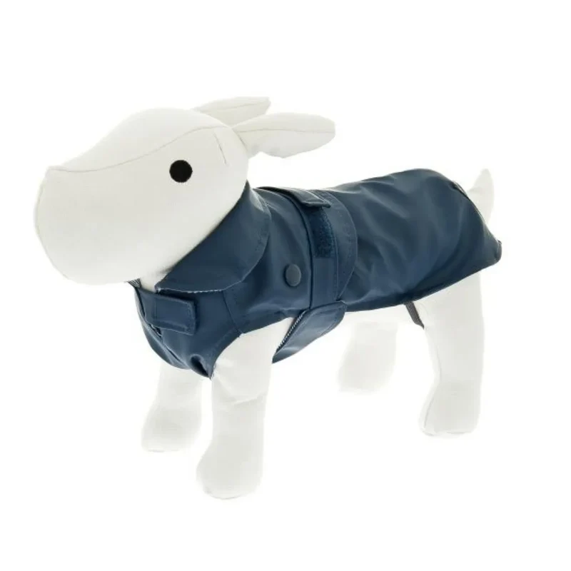 Impermeabile per Cani Ferribiella Rugiada - Blu - Lunghezza 65 cm