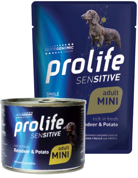 PROLIFE CANE SENSITIVE ADULTO MINI RENNA & PATATE BUSTA 100 GR