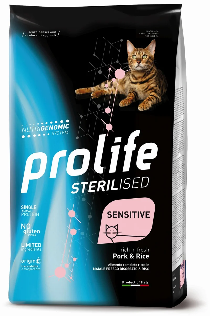 Prolife Gatto Sterilised Sensitive Adulto Maiale & Riso 400 g