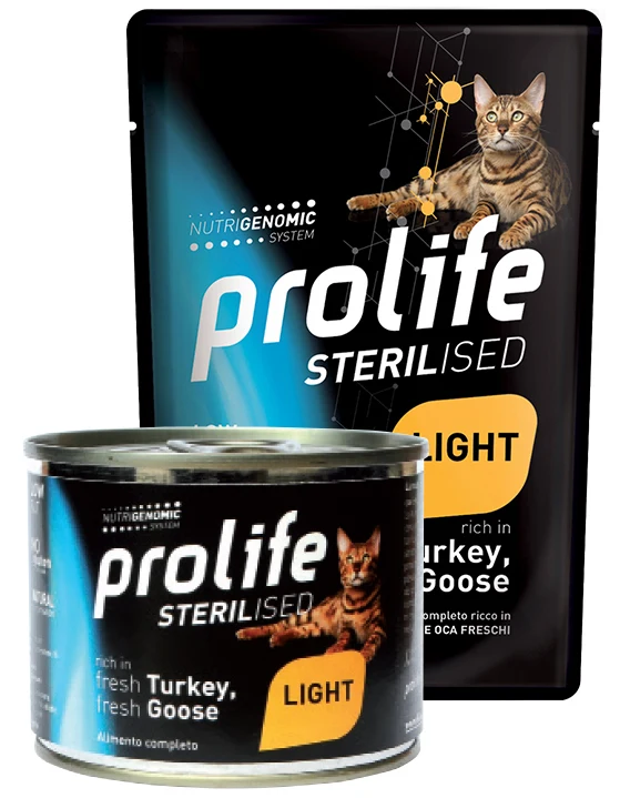 Prolife Gatto Sterilised Light Adulto Tacchino & Oca Busta 85 g