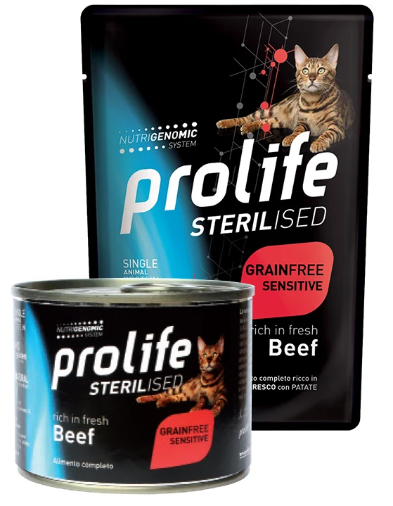 Prolife Gatto Sterilised Adulto Manzo & Riso Busta 85 g