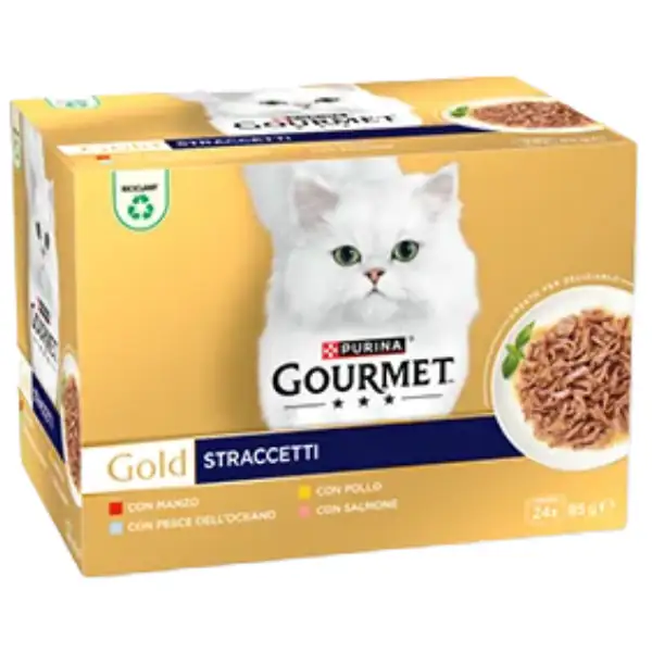 Purina Gourmet Gold Straccetti Umido Gatto Multipack 24x85g