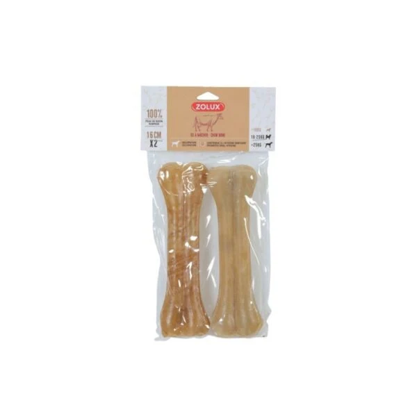 Osso Pressato per Cani - Confezione 2 Pezzi - Igiene Dentale 16 cm