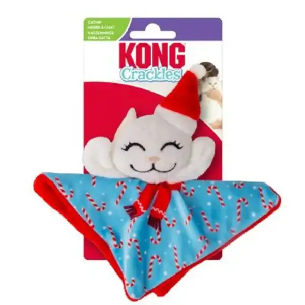 Gioco per gatti in peluche con erba gatta Crackles Santa Kitty Kong