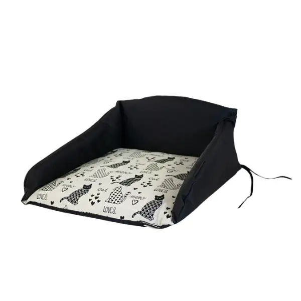 Seggiolino per gatti imbottito Universale Cat black&white Nasonero