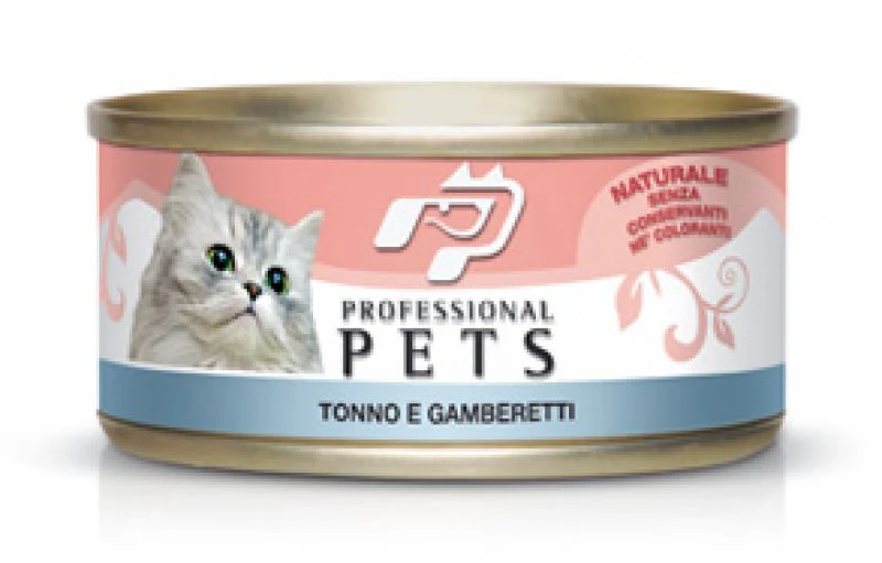 Pet Professional Gatto Adulto Tonno & Gamberetti Lattina 70 g