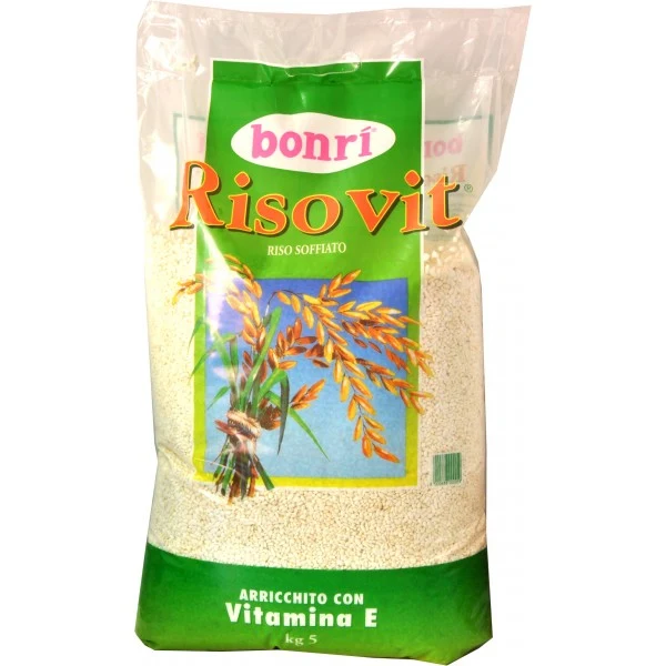 Risovit Riso Soffiato Bianco Vitaminizzato per Cani - 5 kg