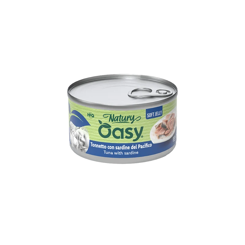 Oasy Soft Jelly Gatto - Tonnetto con Sardine in Gelatina - 85 g