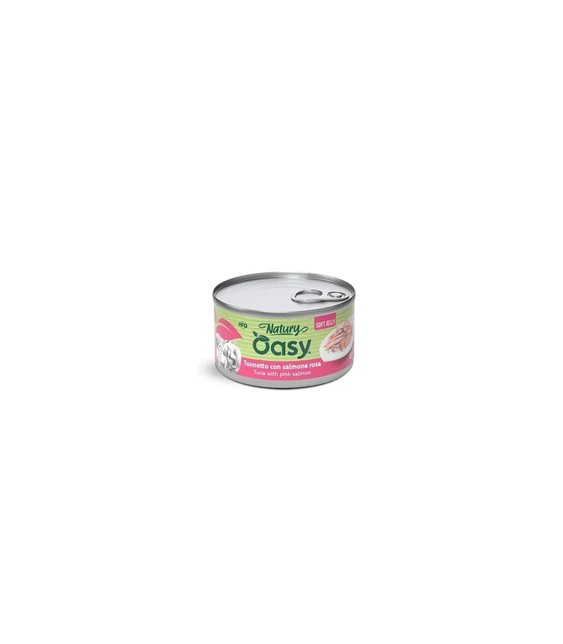 Oasy Soft Jelly Gatto - Tonnetto con Salmone Rosa in Gelatina - 85 g