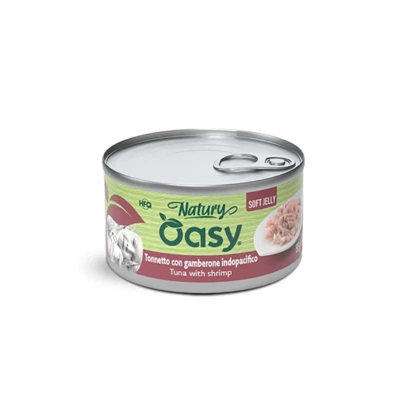 Oasy Soft Jelly Gatto - Tonnetto con Gamberone in Gelatina - 85 g