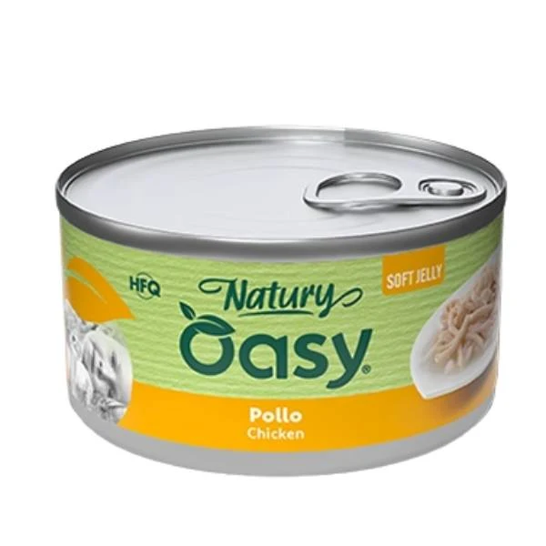 Oasy Soft Jelly Gatto - Alimento Umido al Pollo in Gelatina - 85 g