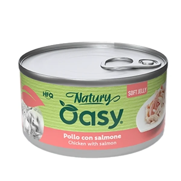 Oasy Soft Jelly Gatto - Pollo con Salmone in Gelatina - 85 g