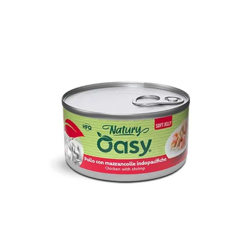 Oasy Soft Jelly Gatto - Pollo con Mazzancolle in Gelatina - 85 g