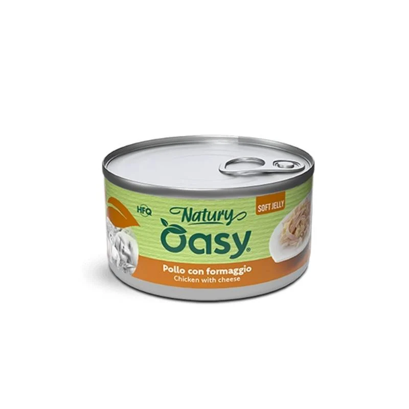 Oasy Soft Jelly Gatto - Pollo con Formaggio in Gelatina - 85 g
