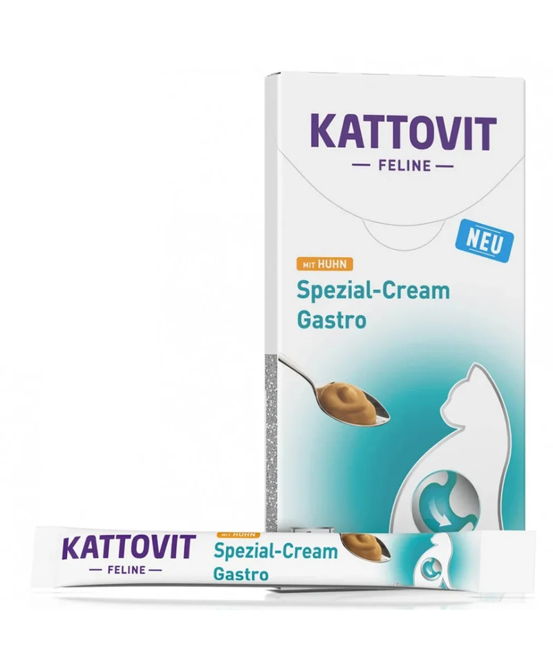 Kattovit Gastro Cream - Snack Funzionale Digeribilità Gatti - 6x15 g